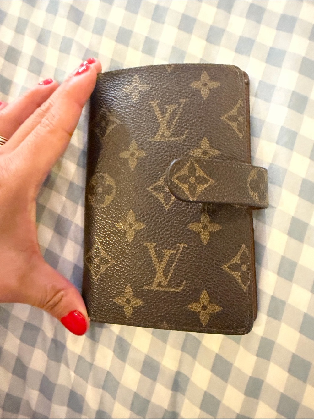 Louis Vuitton Monogram Agenda Wallet with LV Ruler & stickers